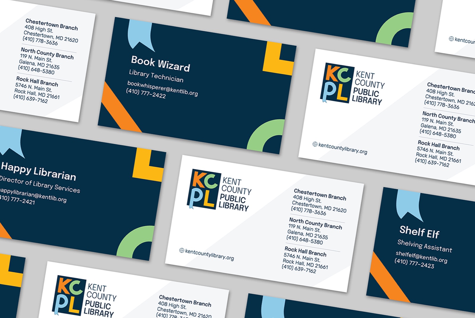 Kent County Public Library brand identity — logo and color palette