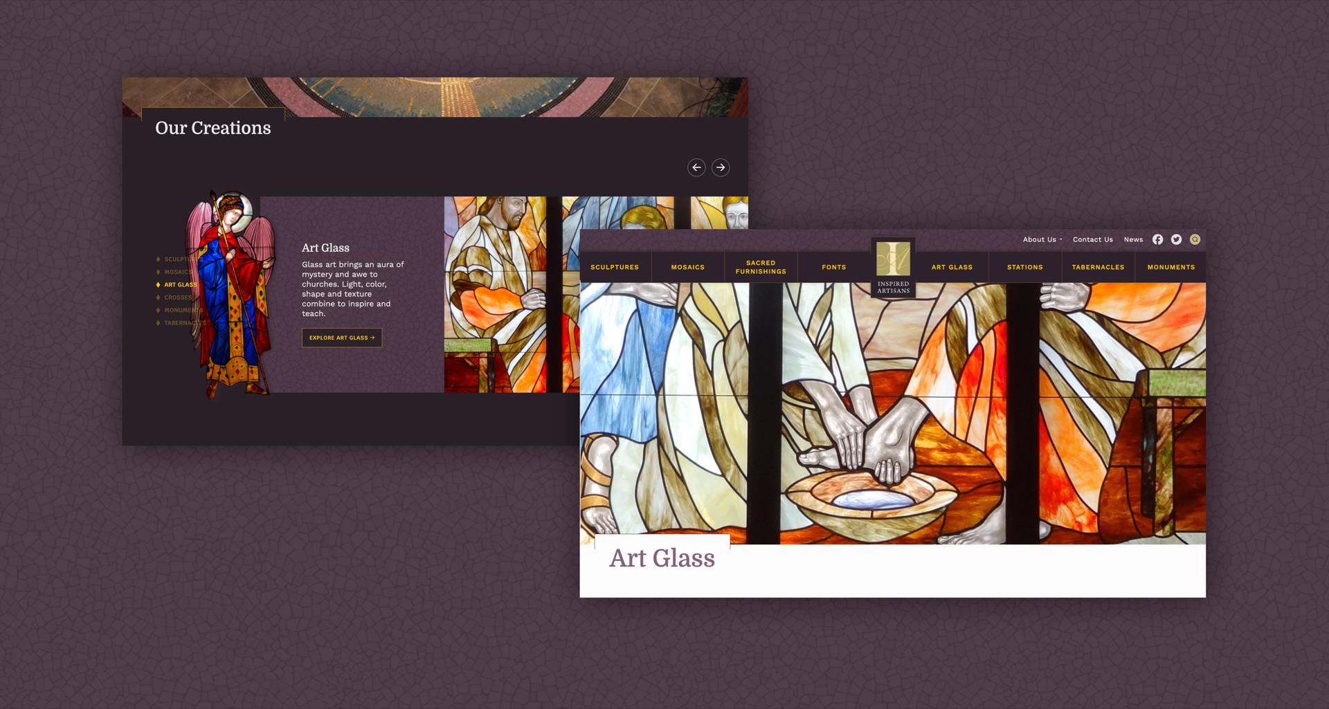 Inspired Artisans website redesign — digital presence and visual identity